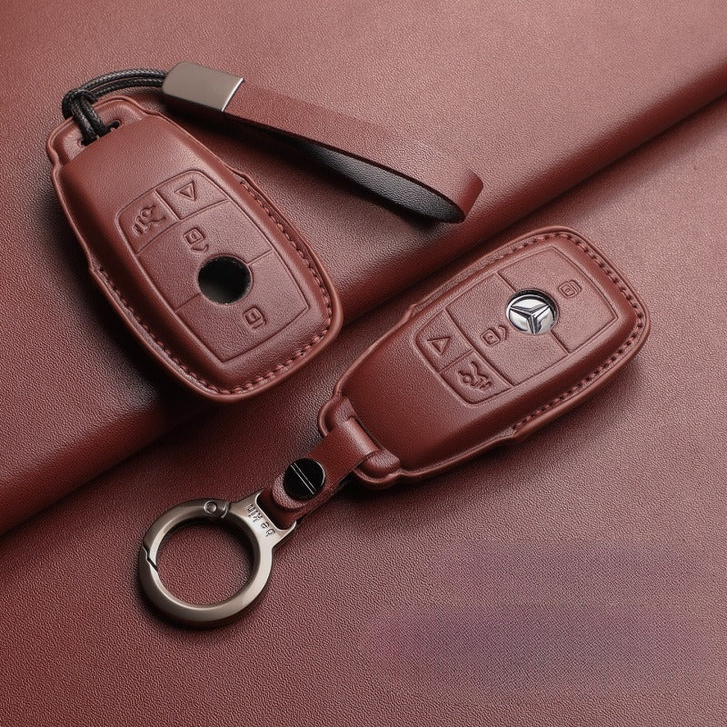 Mercedes-Benz E300L GLC GLE Leather Key Case(#MB330)