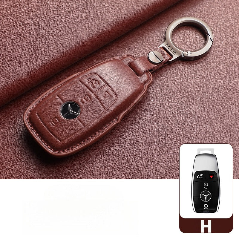 Mercedes-Benz E300L GLC GLE Leather Key Case(#MB330)