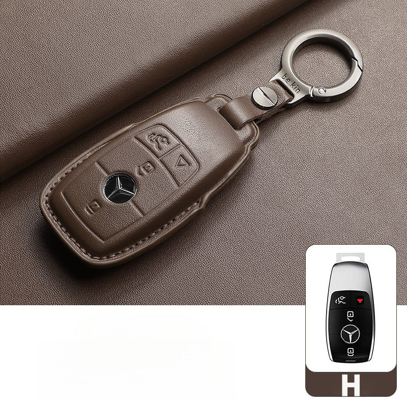Mercedes-Benz E300L GLC GLE Leather Key Case(#MB330)