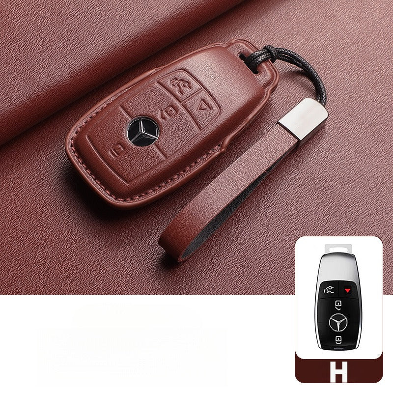 Mercedes-Benz E300L GLC GLE Leather Key Case(#MB330)