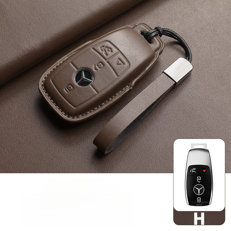 Mercedes-Benz E300L GLC GLE Leather Key Case(#MB330)