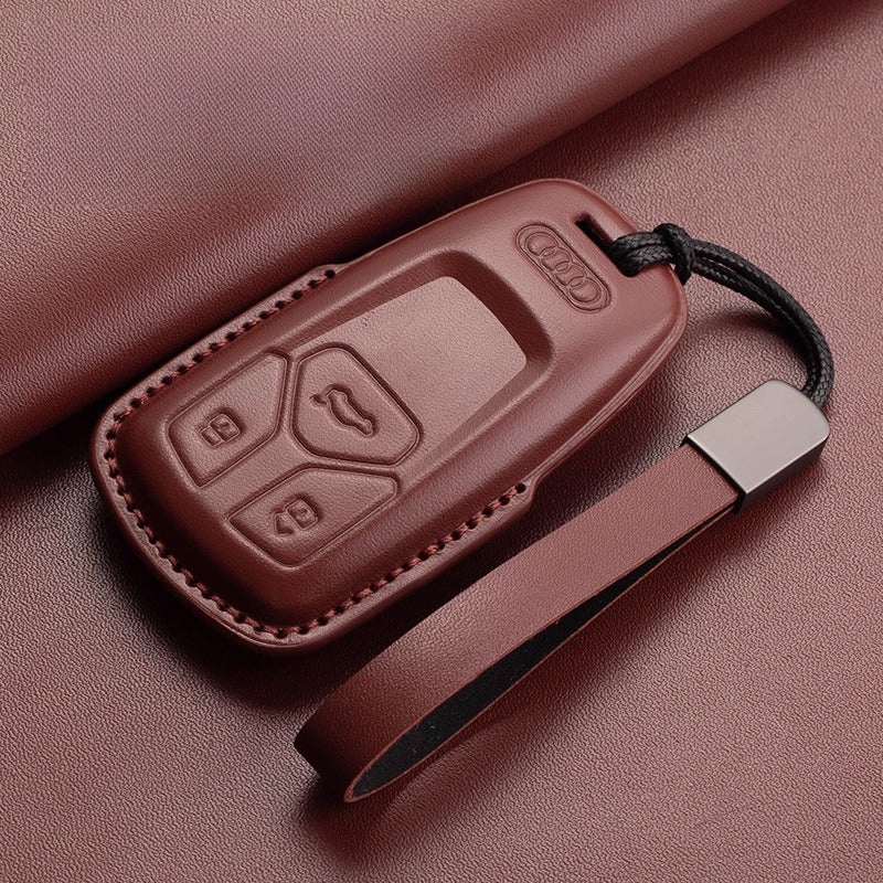 Audi A4L Q5L Q7 A6L Leather Key Case(#AU370)