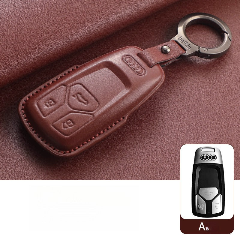 Audi A4L Q5L Q7 A6L Leather Key Case(#AU370)