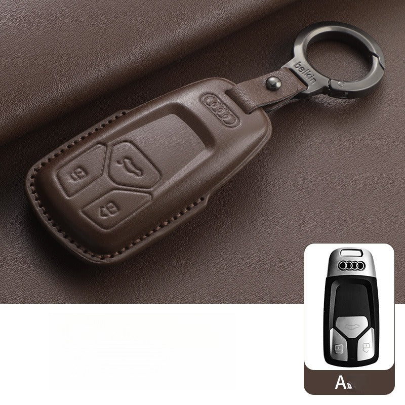 Audi A4L Q5L Q7 A6L Leather Key Case(#AU370)