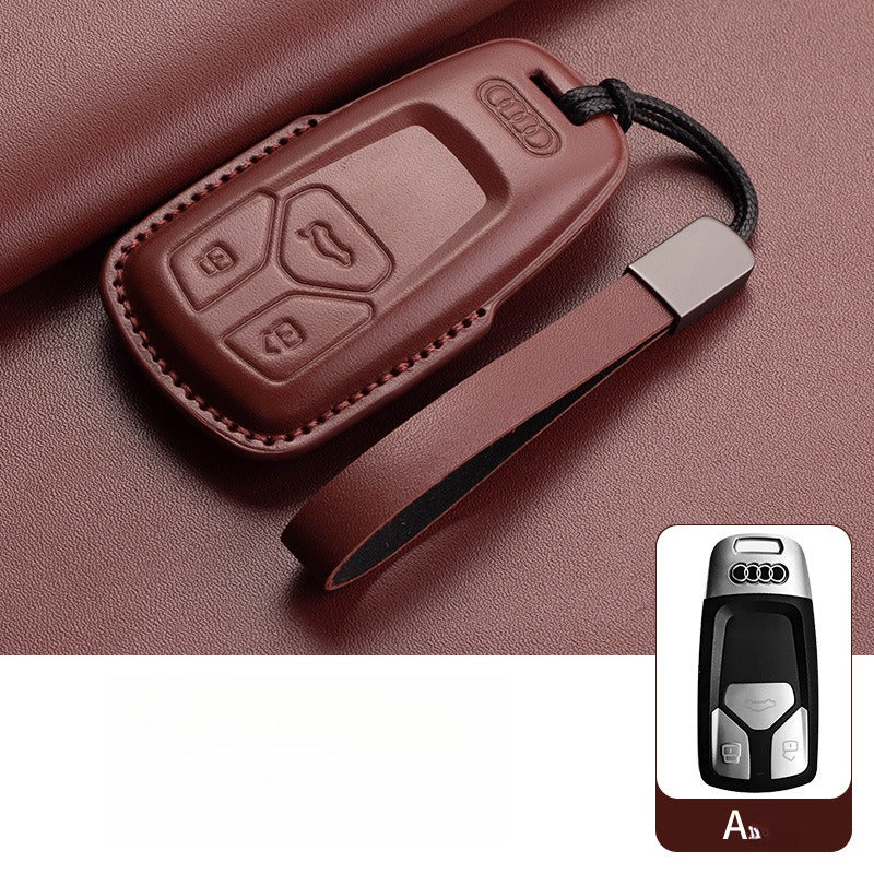 Audi A4L Q5L Q7 A6L Leather Key Case(#AU370)