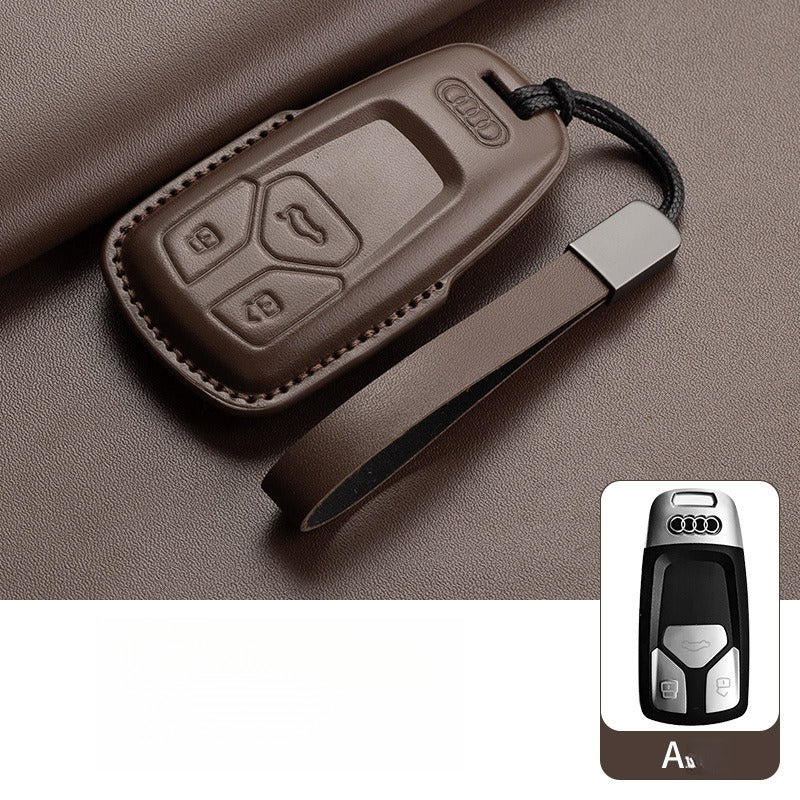 Audi A4L Q5L Q7 A6L Leather Key Case(#AU370)