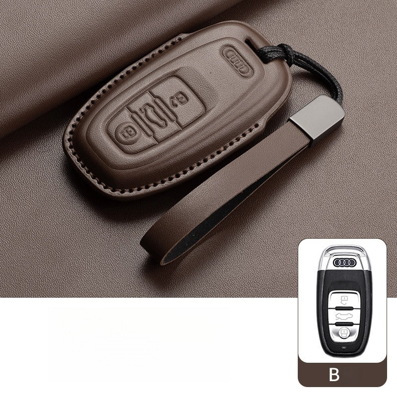 Audi A4L Q5L Q7 A6L Leather Key Case(#AU370)