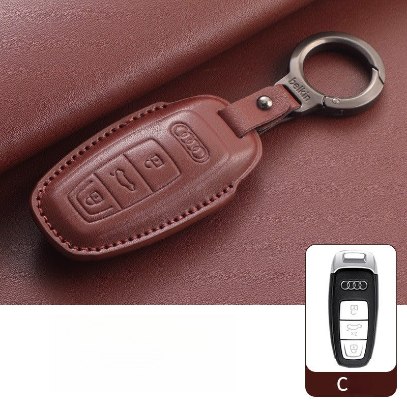 Audi A4L Q5L Q7 A6L Leather Key Case(#AU370)