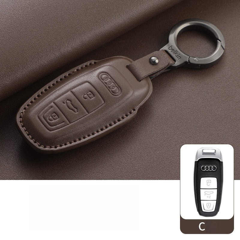 Audi A4L Q5L Q7 A6L Leather Key Case(#AU370)
