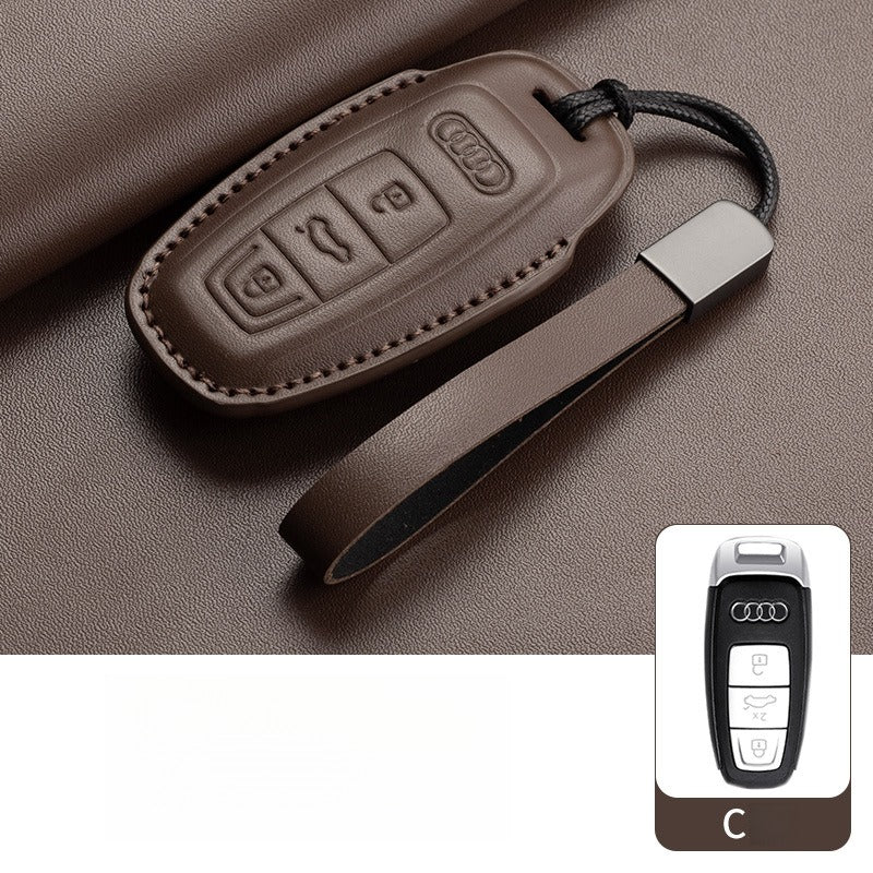 Audi A4L Q5L Q7 A6L Leather Key Case(#AU370)