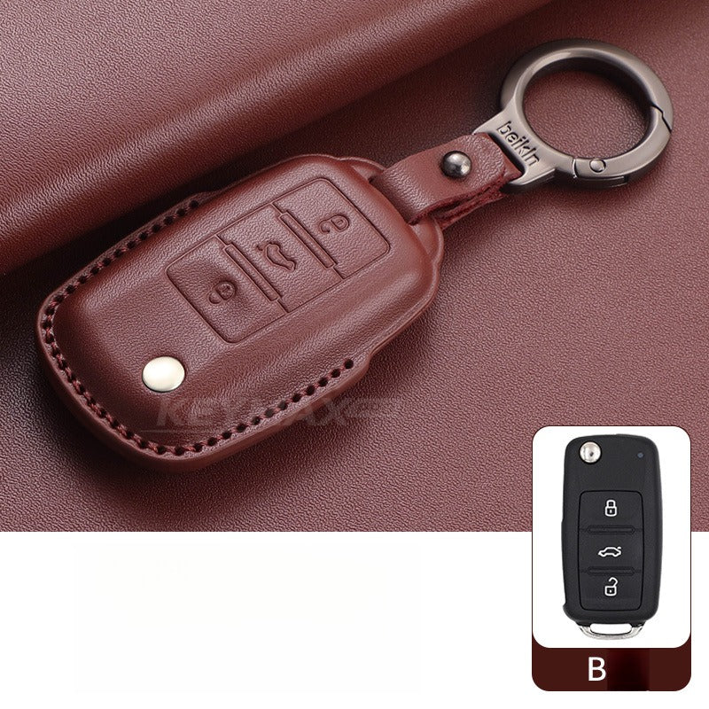 VW Passat Tiguan Tayron Leather Key Case(#VW379)