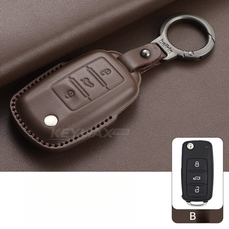 VW Passat Tiguan Tayron Leather Key Case(#VW379)