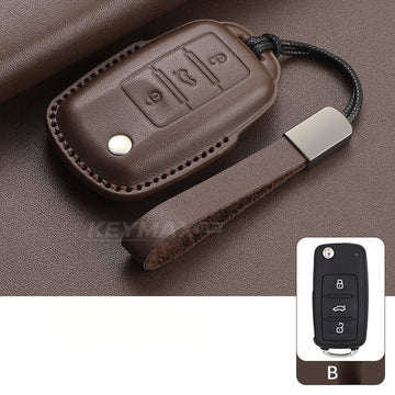 VW Passat Tiguan Tayron Leather Key Case(#VW379)