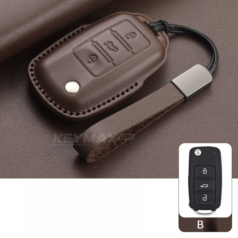 VW Passat Tiguan Tayron Leather Key Case(#VW379)