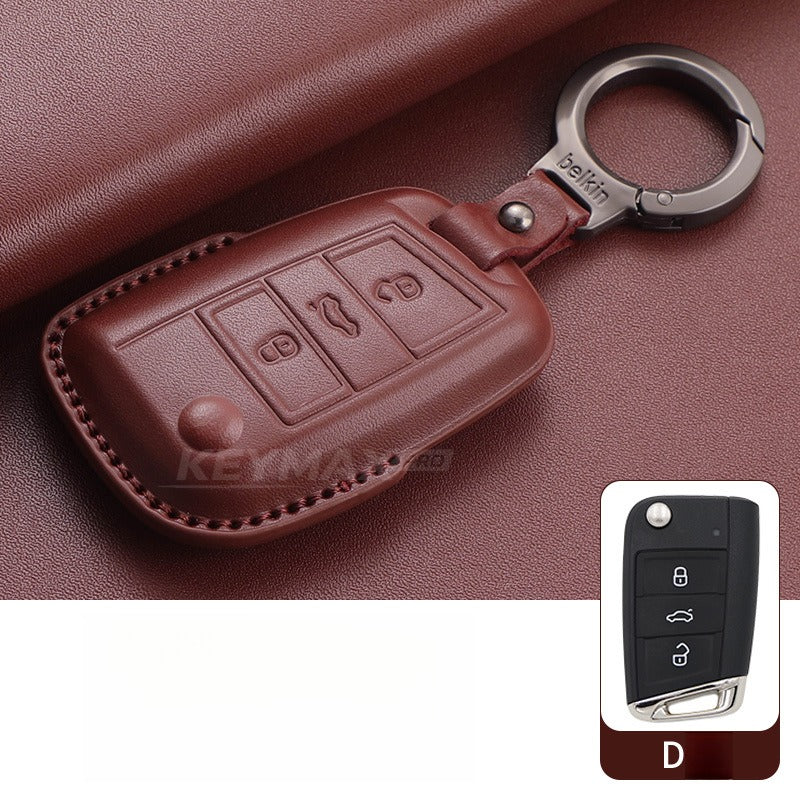 VW Passat Tiguan Tayron Leather Key Case(#VW379)