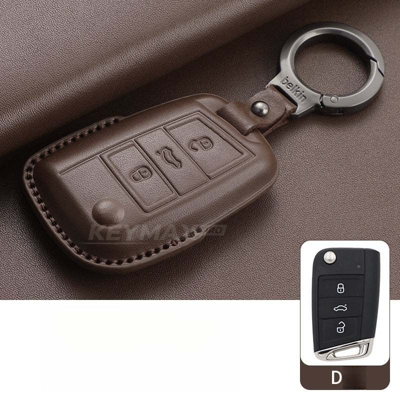 VW Passat Tiguan Tayron Leather Key Case(#VW379)