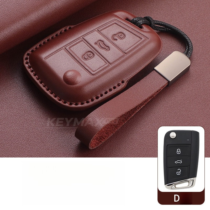 VW Passat Tiguan Tayron Leather Key Case(#VW379)