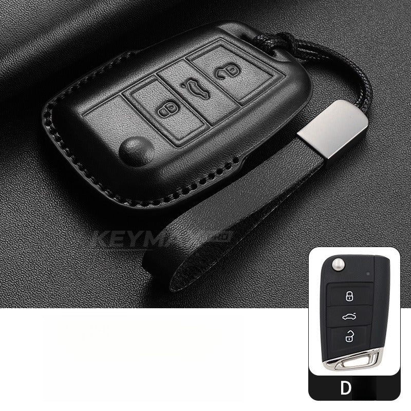 VW Passat Tiguan Tayron Leather Key Case(#VW379)