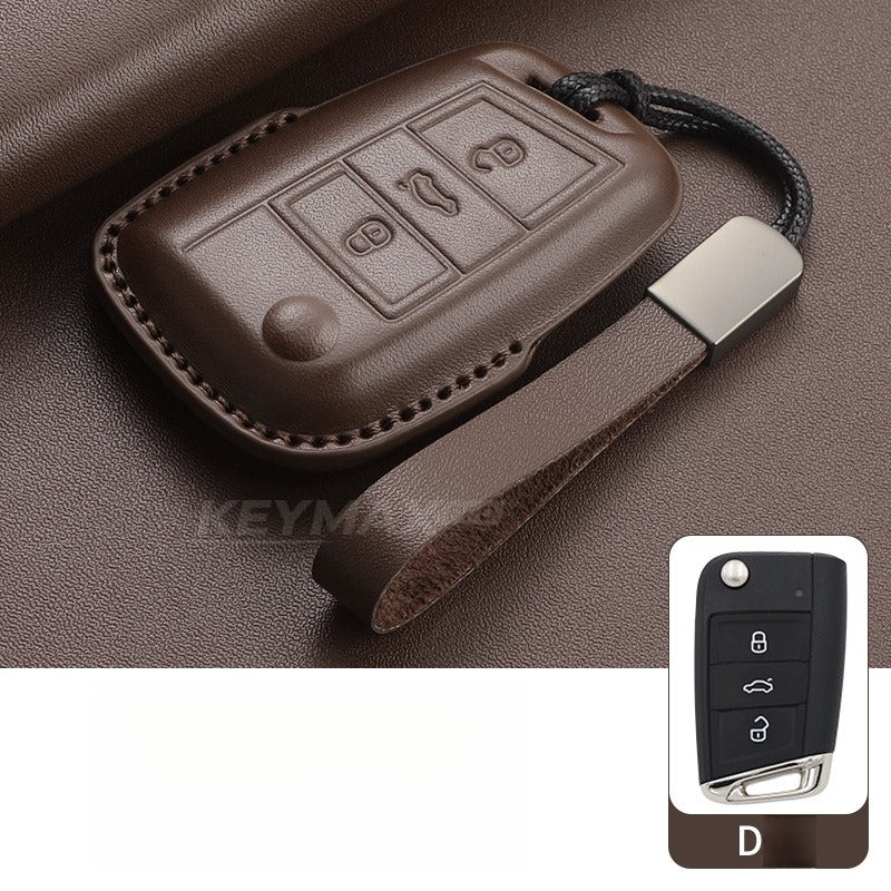 VW Passat Tiguan Tayron Leather Key Case(#VW379)