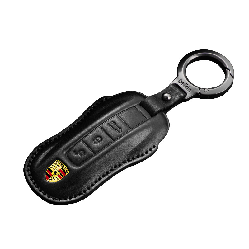 Porsche Macan Cayenne Taycan Leather Key Case(#PO381)