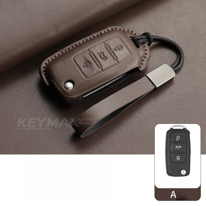 Volkswagen CC Passat Polo Folding Leather Key Case(#VW394)