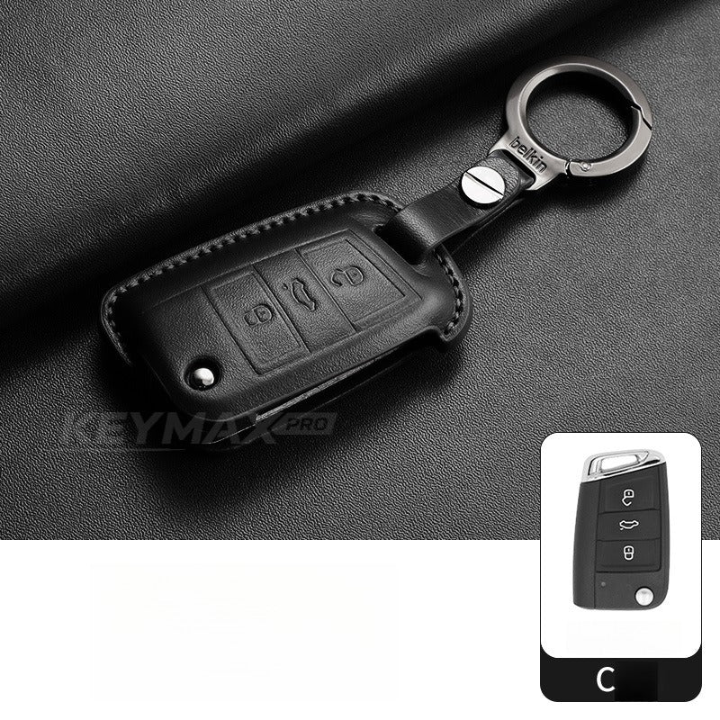 Volkswagen CC Passat Polo Folding Leather Key Case(#VW394)