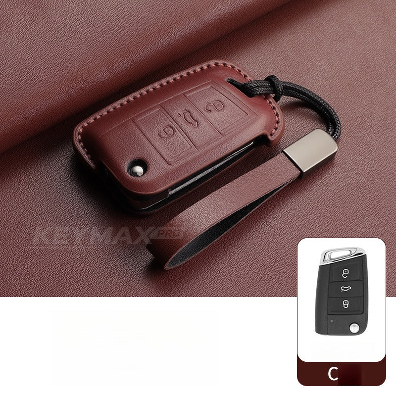 Volkswagen CC Passat Polo Folding Leather Key Case(#VW394)