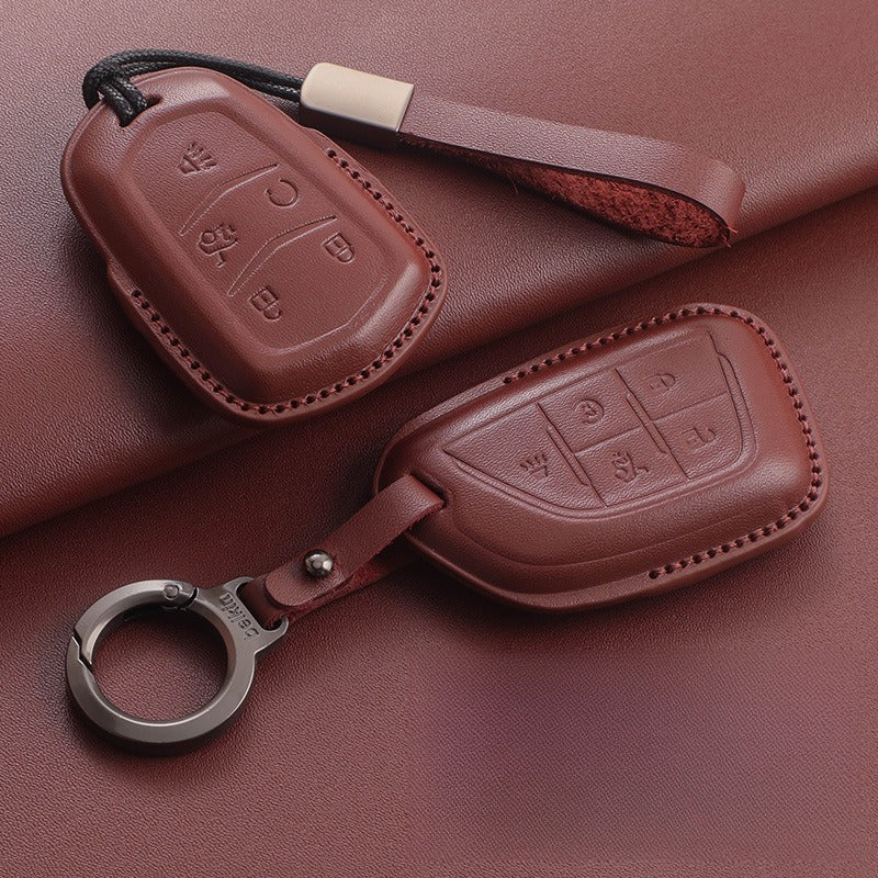 Cadillac XT4 XT5 XT6 Handmade Leather Key Case(#CA403)