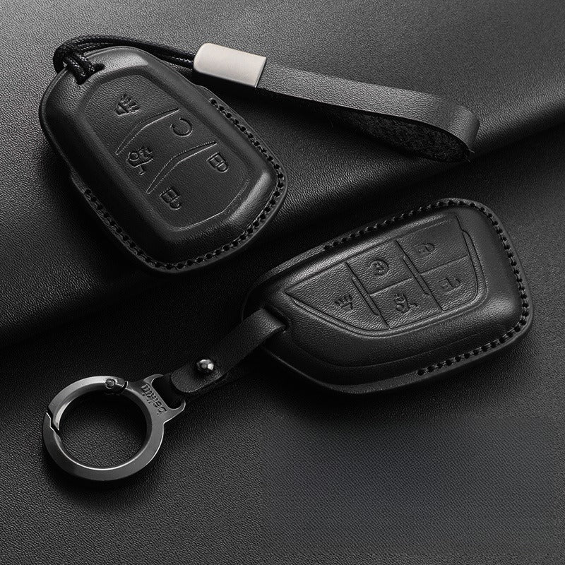 Cadillac XT4 XT5 XT6 Handmade Leather Key Case(#CA403)