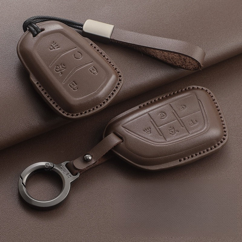 Cadillac XT4 XT5 XT6 Handmade Leather Key Case(#CA403)