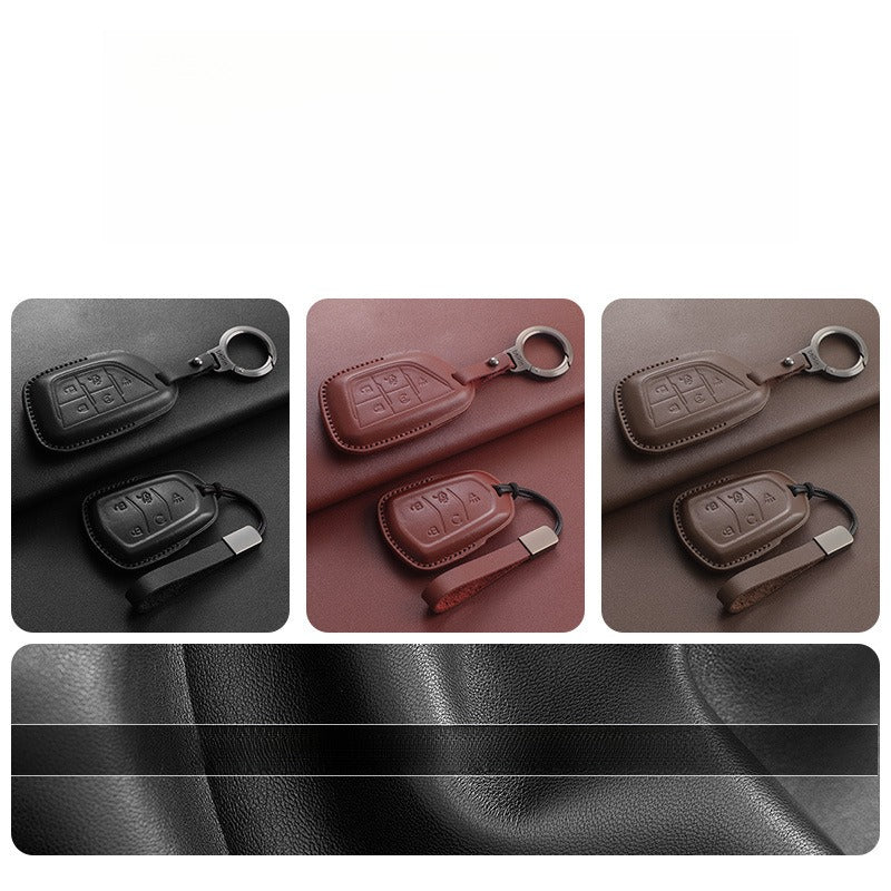 Cadillac XT4 XT5 XT6 Handmade Leather Key Case(#CA403)
