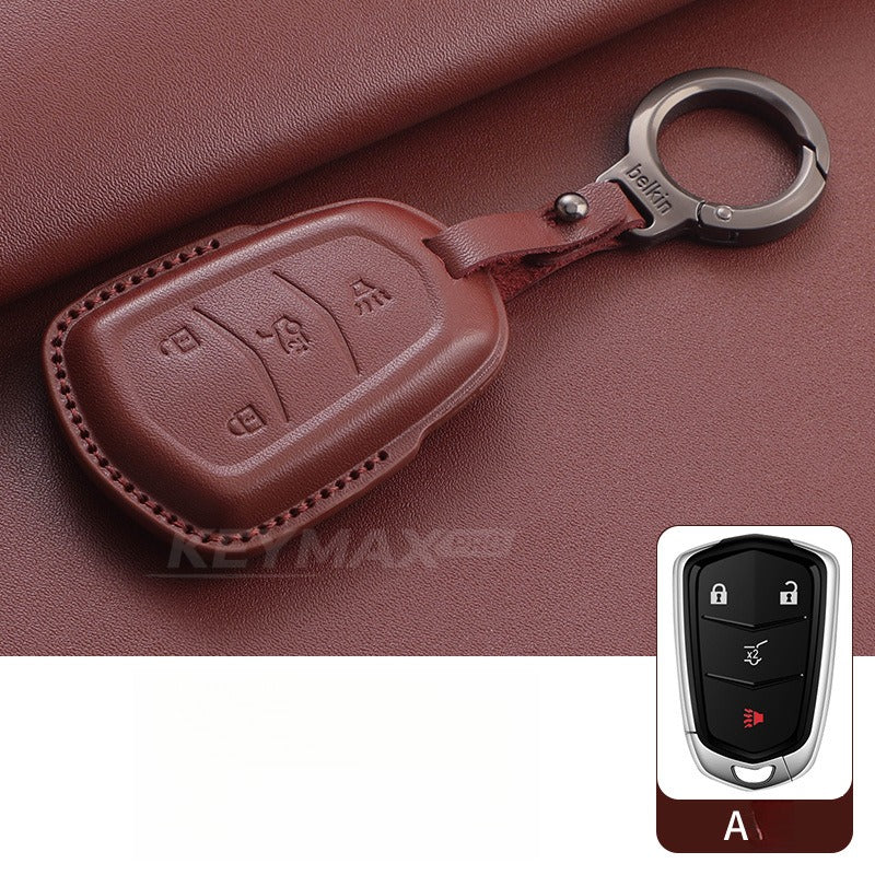 Cadillac XT4 XT5 XT6 Handmade Leather Key Case(#CA403)