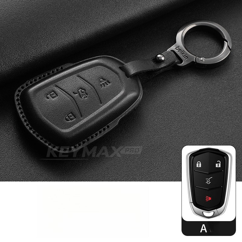 Cadillac XT4 XT5 XT6 Handmade Leather Key Case(#CA403)