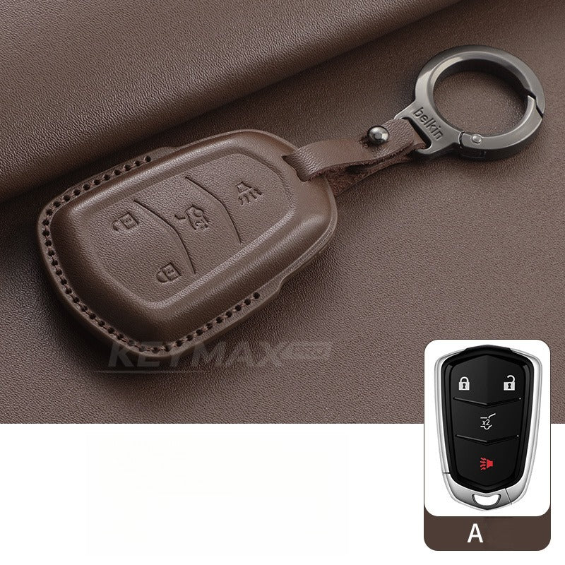Cadillac XT4 XT5 XT6 Handmade Leather Key Case(#CA403)