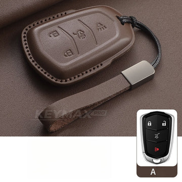 Cadillac XT4 XT5 XT6 Handmade Leather Key Case(#CA403)