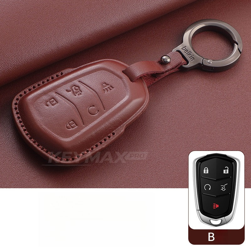 Cadillac XT4 XT5 XT6 Handmade Leather Key Case(#CA403)