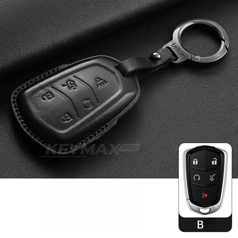 Cadillac XT4 XT5 XT6 Handmade Leather Key Case(#CA403)