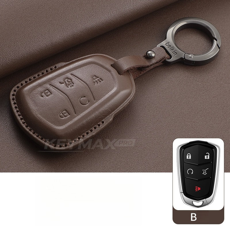 Cadillac XT4 XT5 XT6 Handmade Leather Key Case(#CA403)