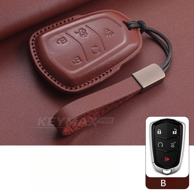 Cadillac XT4 XT5 XT6 Handmade Leather Key Case(#CA403)