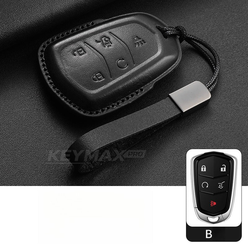 Cadillac XT4 XT5 XT6 Handmade Leather Key Case(#CA403)