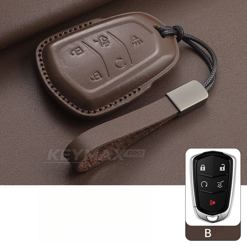 Cadillac XT4 XT5 XT6 Handmade Leather Key Case(#CA403)