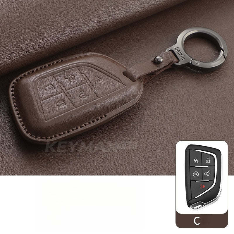 Cadillac XT4 XT5 XT6 Handmade Leather Key Case(#CA403)