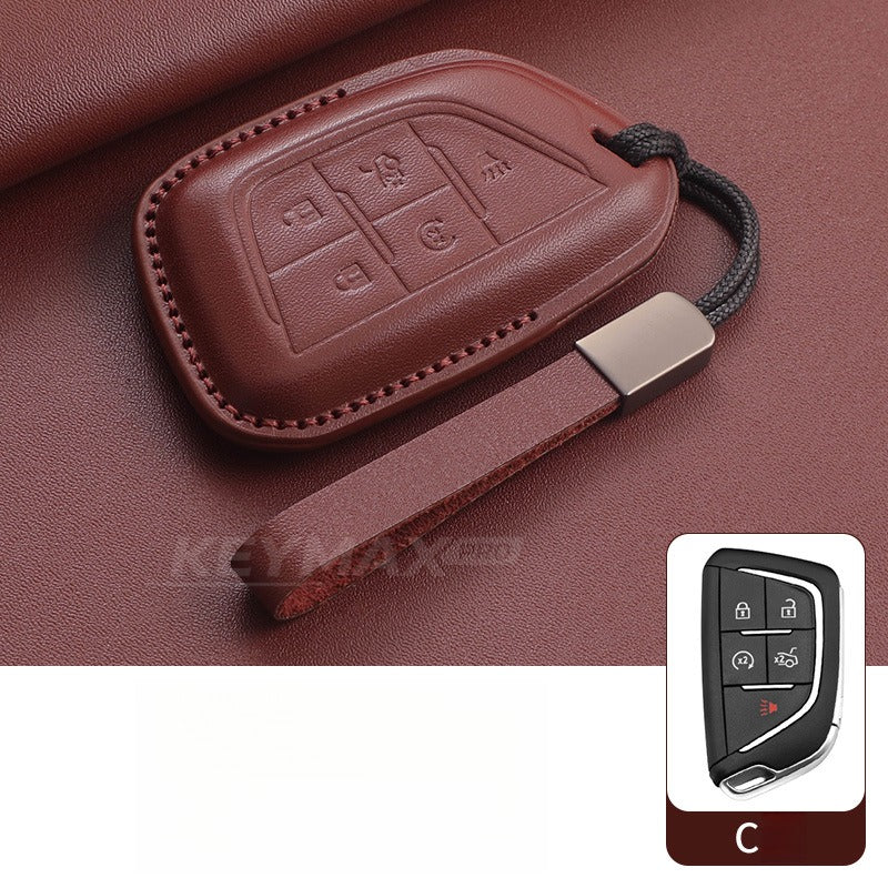 Cadillac XT4 XT5 XT6 Handmade Leather Key Case(#CA403)