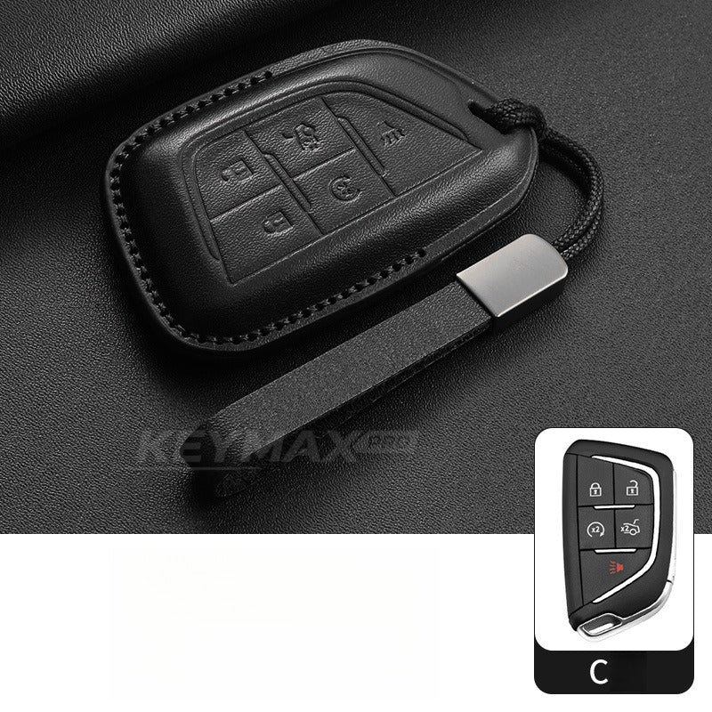 Cadillac XT4 XT5 XT6 Handmade Leather Key Case(#CA403)