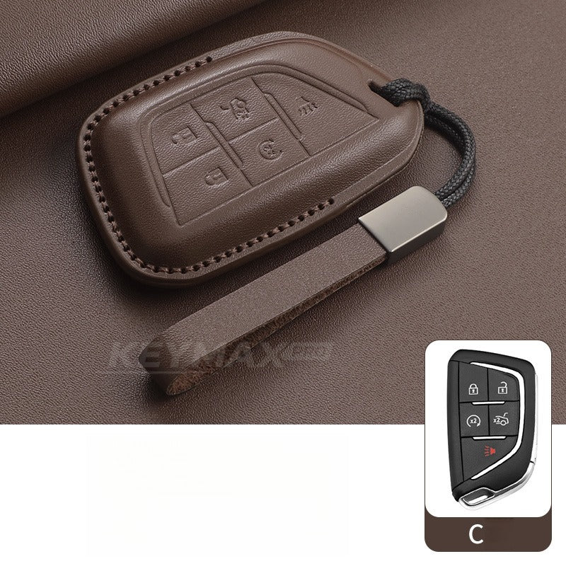 Cadillac XT4 XT5 XT6 Handmade Leather Key Case(#CA403)