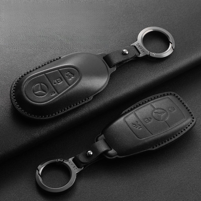 Mercedes-Benz E300L GLC GLE Leather Key Case(#mb405)