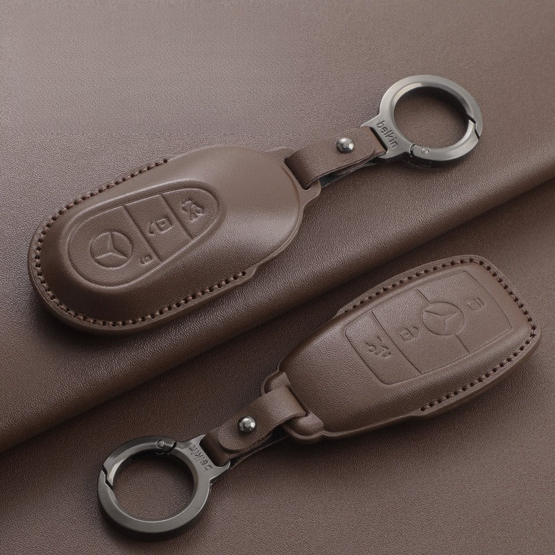 Mercedes-Benz E300L GLC GLE Leather Key Case(#mb405)