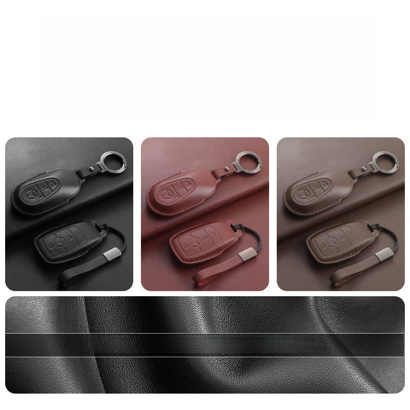 Mercedes-Benz E300L GLC GLE Leather Key Case(#mb405)