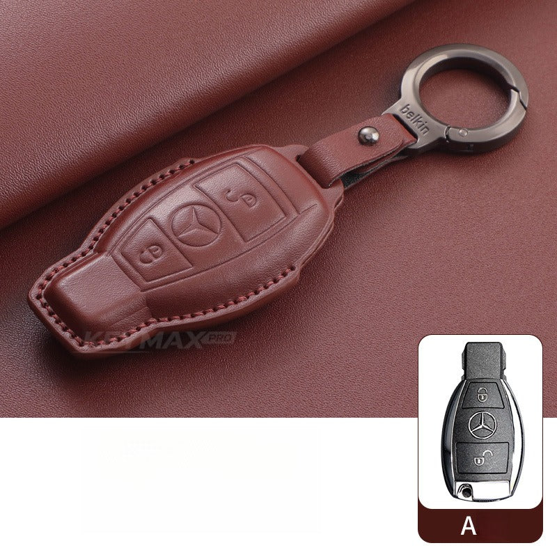 Mercedes-Benz E300L GLC GLE Leather Key Case(#mb405)