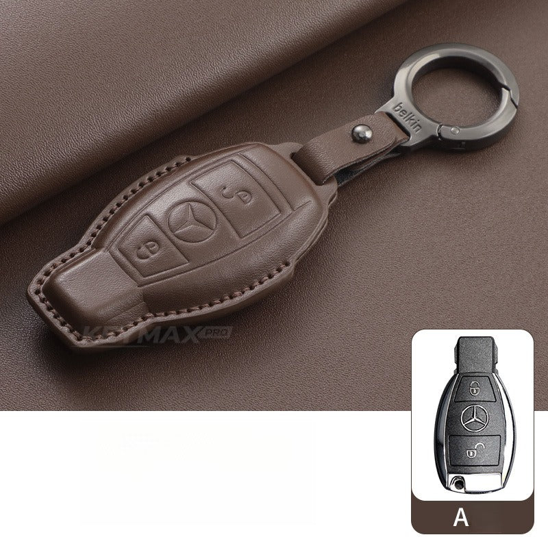 Mercedes-Benz E300L GLC GLE Leather Key Case(#mb405)